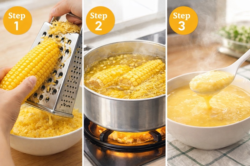 調理工程のステップ写真