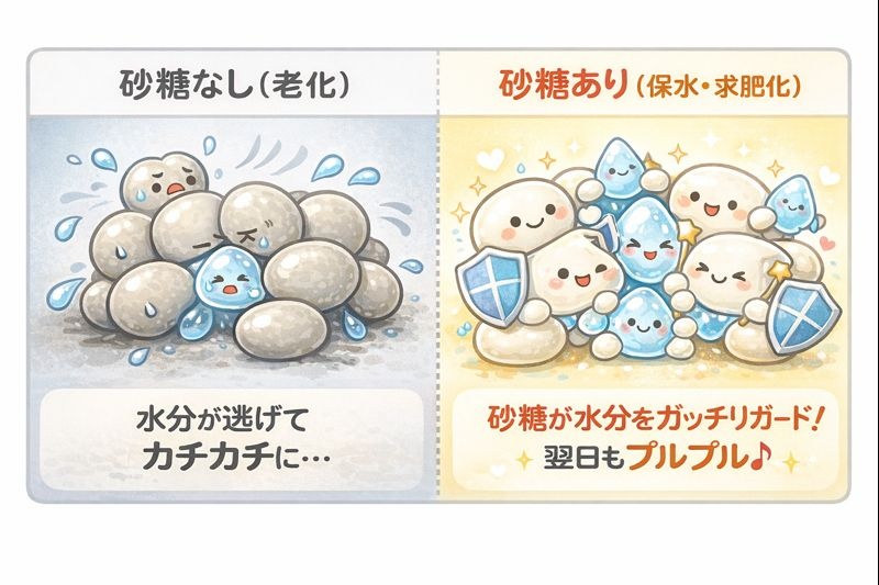 全体が均一になり、ツヤが出るまでしっかり練るのがコツです。