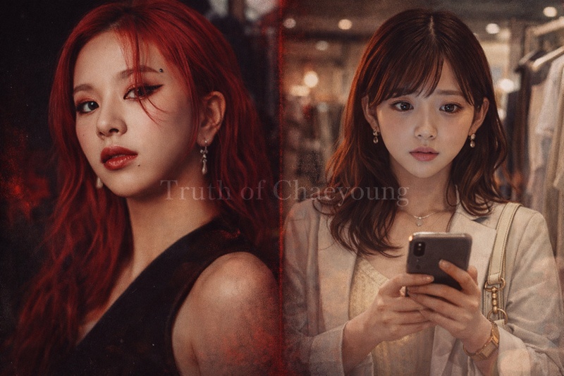 TWICEチェヨンのカリスマ的なビジュアルと、彼女の現状を気にかけるファンの対比。