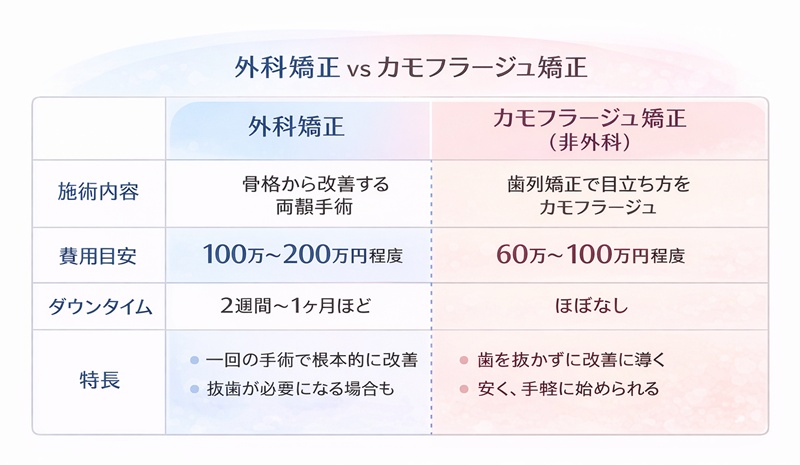 手術なしで横顔激変！「カモフラージュ矯正」という選択肢