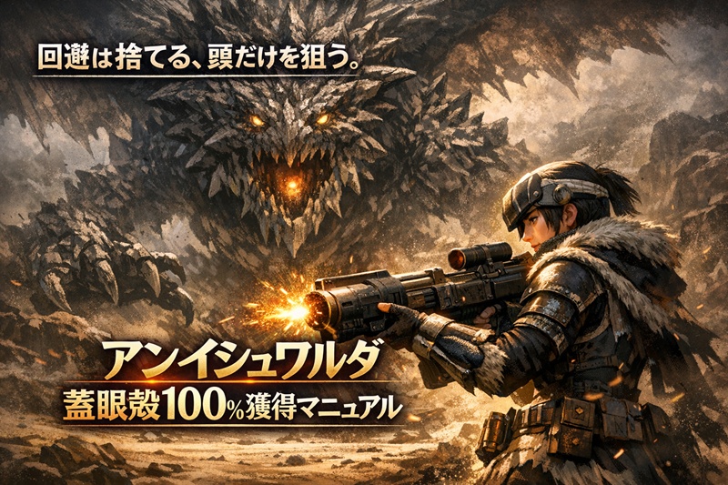 アンイシュワルダと対峙する徹甲榴弾ライトボウガン装備のハンター