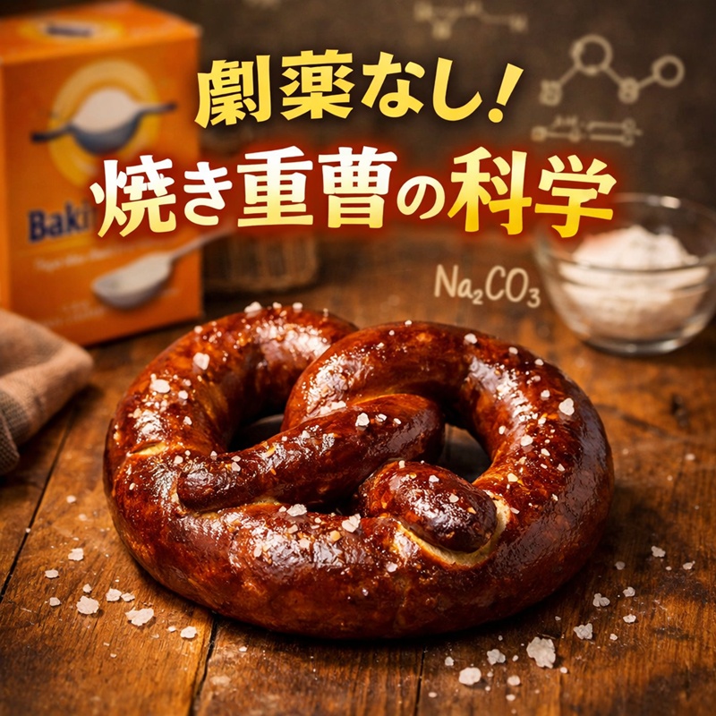 焼き重曹を使って濃い茶色に焼き上がった、美味しそうな自家製ソフトプレッツェル。