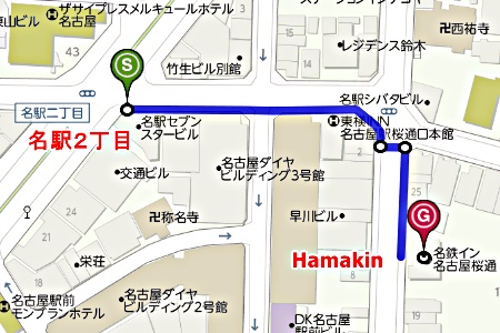 行列のできる珍しいお刺身食べ放題バイキング 大衆ビストロhamakin ランチ終了 名古屋駅前名駅二丁目ランチmap